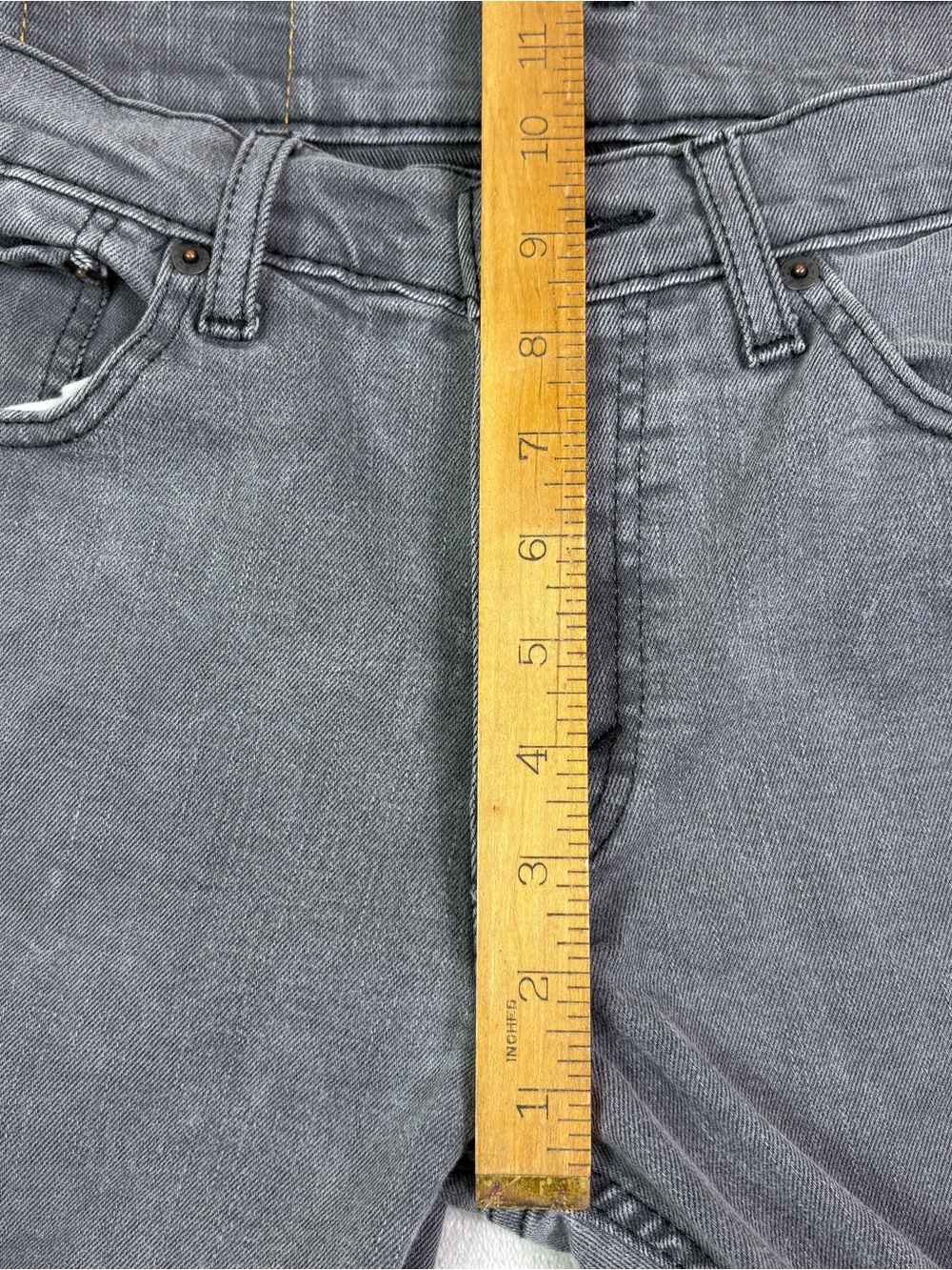 Levi’s 511 Slim Fit Jeans Mens Actual Sz 32x29 Grey Denim 04511-2272 - Picture 12 of 14